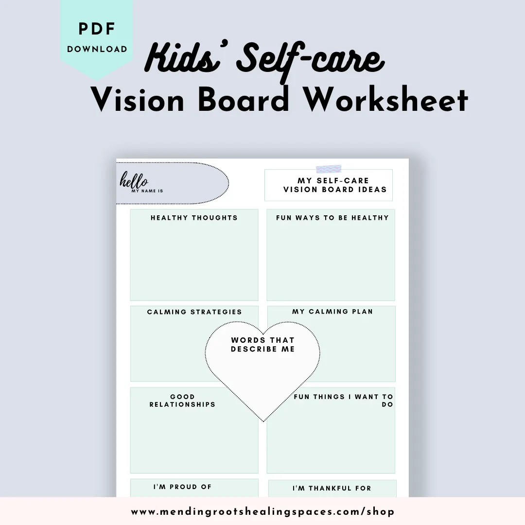 Kids Self-Care Vision Board PDF