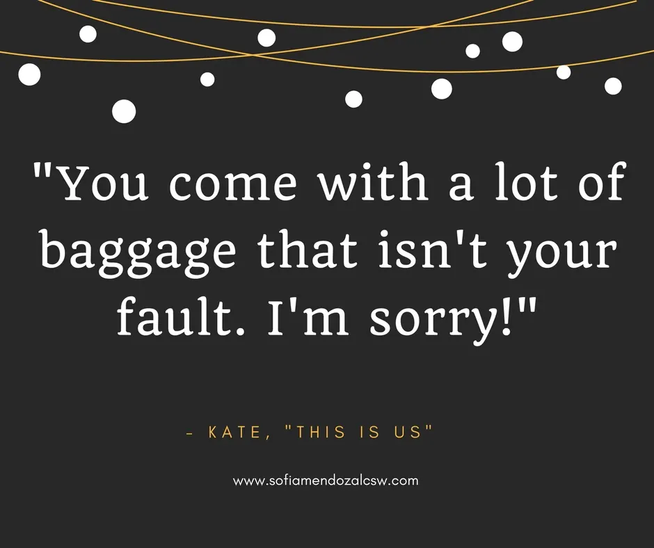 White text displaying a quote on dark background with string lights and gold lines at top